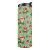 Merry Mushrooms on Celadon Thermosbeker (Gedraaid links)