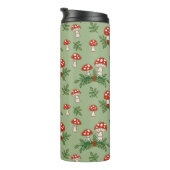 Merry Mushrooms on Celadon Thermosbeker (Geroteerd rechts)