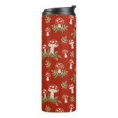 Merry Mushrooms on Cranberry Thermosbeker (Gedraaid links)