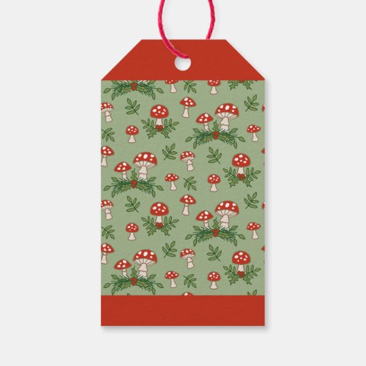 Merry Mushrooms Personalized Cadeaulabel (Achterkant)