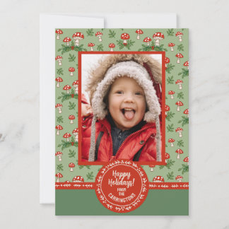 Merry Mushrooms Photo Feestdagenkaart