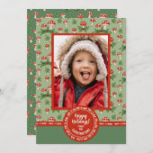 Merry Mushrooms Photo Feestdagenkaart (Voorkant / Achterkant)