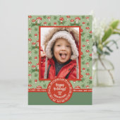 Merry Mushrooms Photo Feestdagenkaart (Staand voorkant)