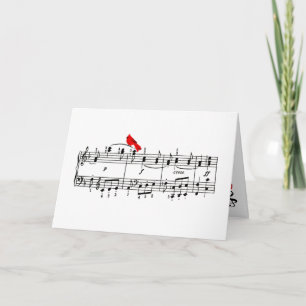 Merry Music Kardinaal Kerst Wenskaart Feestdagen Kaart