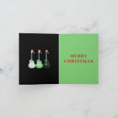 Merry Musical Rock and Roll Kerstgitaar Feestdagen Kaart (Binnen)