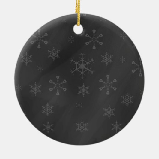 Merry Mustache Chalkboard kerstversiering Keramisch Ornament (Achterkant)