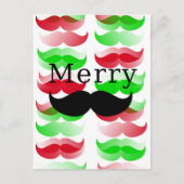 Merry Mustache Feestdagenkaart (Voorkant)