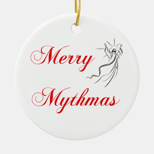 Merry Mythmas Keramisch Ornament (Voorkant)