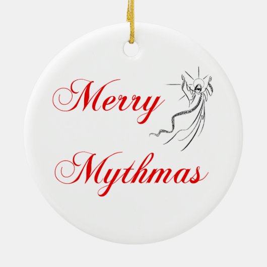Merry Mythmas Keramisch Ornament (Achterkant)