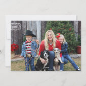 Merry n Bright Modern Family Foto Kerstkaart (Achterkant)