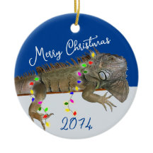 Merry n Bright Pet Iguana Kerstmis