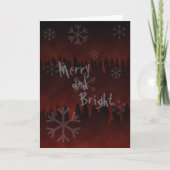 Merry N Bright Snowflake in Hell Holiday Card Feestdagen Kaart (Voorkant)