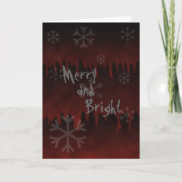 Merry N Bright Snowflake in Hell Holiday Card Feestdagen Kaart