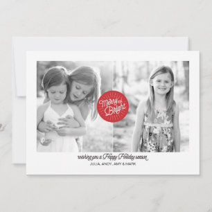 Merry n BrightStor 2 Photo Holiday Kaart