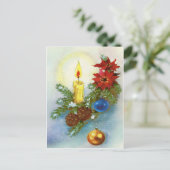  "MERRY 'N WARM" KAARS VERLICHT KERSTBOOM FEESTDAGENKAART (Staand voorkant)