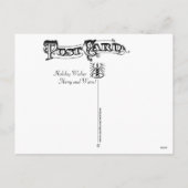  "MERRY 'N WARM" KAARS VERLICHT KERSTBOOM FEESTDAGENKAART (Achterkant)