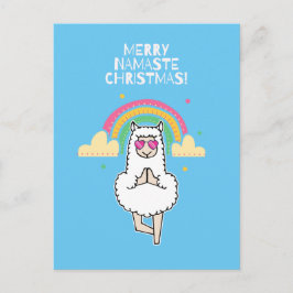 Merry Namaste Christmas Aqua Briefkaart