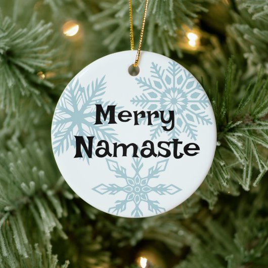 Merry Namaste Christmas Keramisch Ornament (Boom)