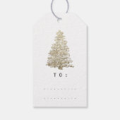 Merry Name Holiday Kerstmis Champaigne Gold Cadeaulabel (Achterkant)