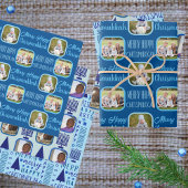 Merry Navy InterGeloof Chrismukkah Assortment Inpakpapier Vel