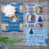 Merry Navy InterGeloof Chrismukkah Assortment Inpakpapier Vel