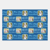 Merry Navy InterGeloof Chrismukkah Assortment Inpakpapier Vel (Voorkant)