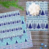 Merry Navy Interreligieuze Alles bijvoegen Kindern Inpakpapier Vel