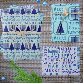 Merry Navy Interreligieuze Alles bijvoegen Kindern Inpakpapier Vel