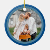 Merry Navy Interreligieuze Cute 1st Chrismukkah Fo Keramisch Ornament (Achterkant)