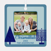 Merry Navy Interreligy Chrismukkah Double Sided Metalen Ornament (Achterkant)