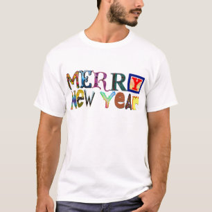 Merry nieuwjaar t-shirt