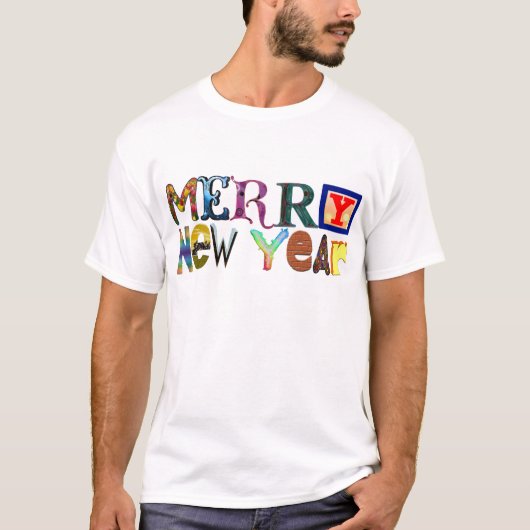 Merry nieuwjaar t-shirt (Voorkant)