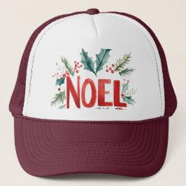 Merry Noel Holiday Holly Mistletoe Trucker Pet