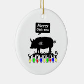 Merry Oink-Mas Keramisch Ornament (Rechts)