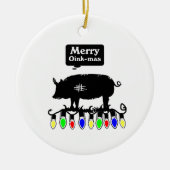 Merry Oink-Mas Keramisch Ornament (Voorkant)