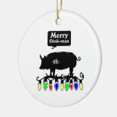 Merry Oink-Mas Keramisch Ornament (Links)
