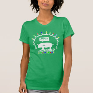 Merry Oink-Mas Rope Lights T-shirt