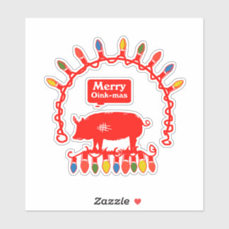 Merry Oink Mas Sticker
