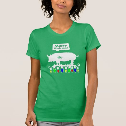 Merry Oink-Mas T-shirt (Voorkant)