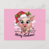 Merry Oinkmas Feestdagenkaart (Voorkant)