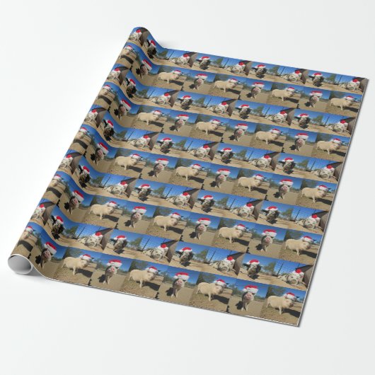 Merry Oinkmas Gift Wrap Cadeaupapier (Uitgerold)