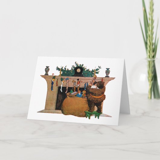 Merry Old Christmas Elf, Jessie Willcox Smith Kaart (Voorkant)