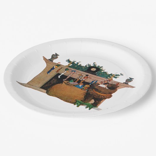 Merry Old Christmas Elf, Jessie Willcox Smith Papieren Bordje (Gekanteld)