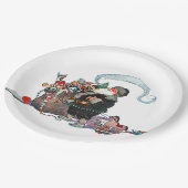 Merry Old Christmas Elf, Jessie Willcox Smith Papieren Bordje (Gekanteld)