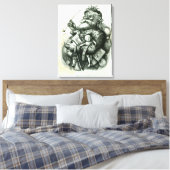 Merry Old Santa Claus Canvas Afdruk (Insitu (Slaapkamer))