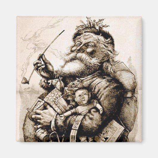 Merry Old Santa Claus Magneet (Voorkant)