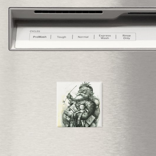 Merry Old Santa Claus Magneet (Insitu (Vaatwasser))