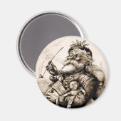 Merry Old Santa Claus Magneet (Voorkant / Achterkant)
