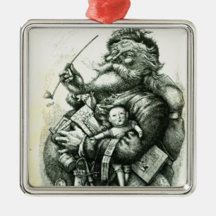 Merry Old Santa Claus Metalen Ornament