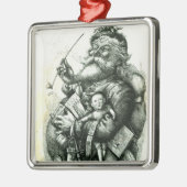 Merry Old Santa Claus Metalen Ornament (Links)